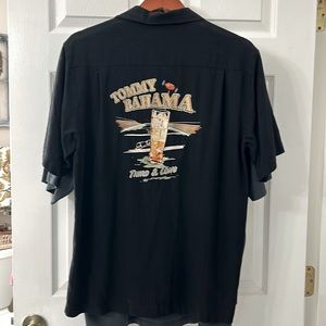Tommy Bahama black  camp shirt, size small